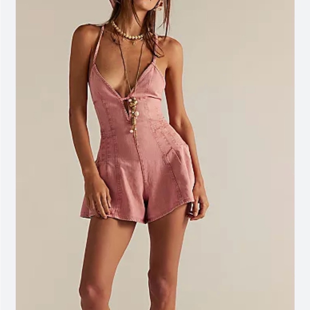 Free People Rose Cloud Festival Romper Size S NWT